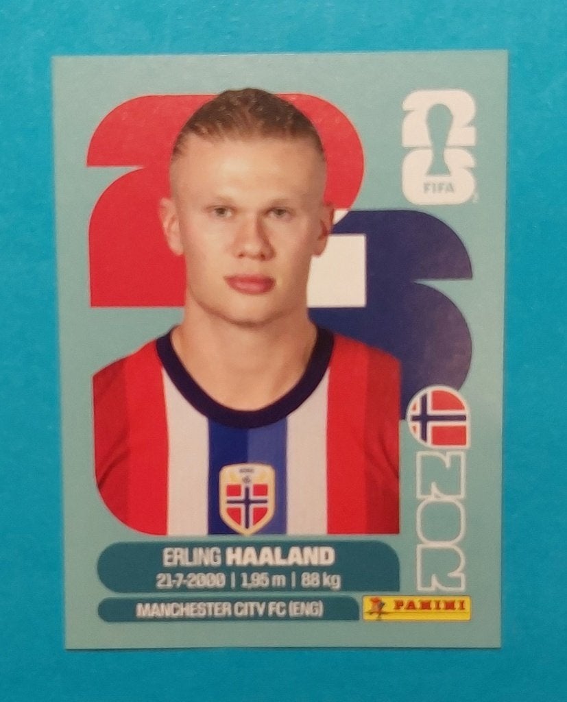Autocollant Erling Haaland Panini - Coupe du monde 2026, Enlèvement ou Envoi, Neuf, Cartes en vrac