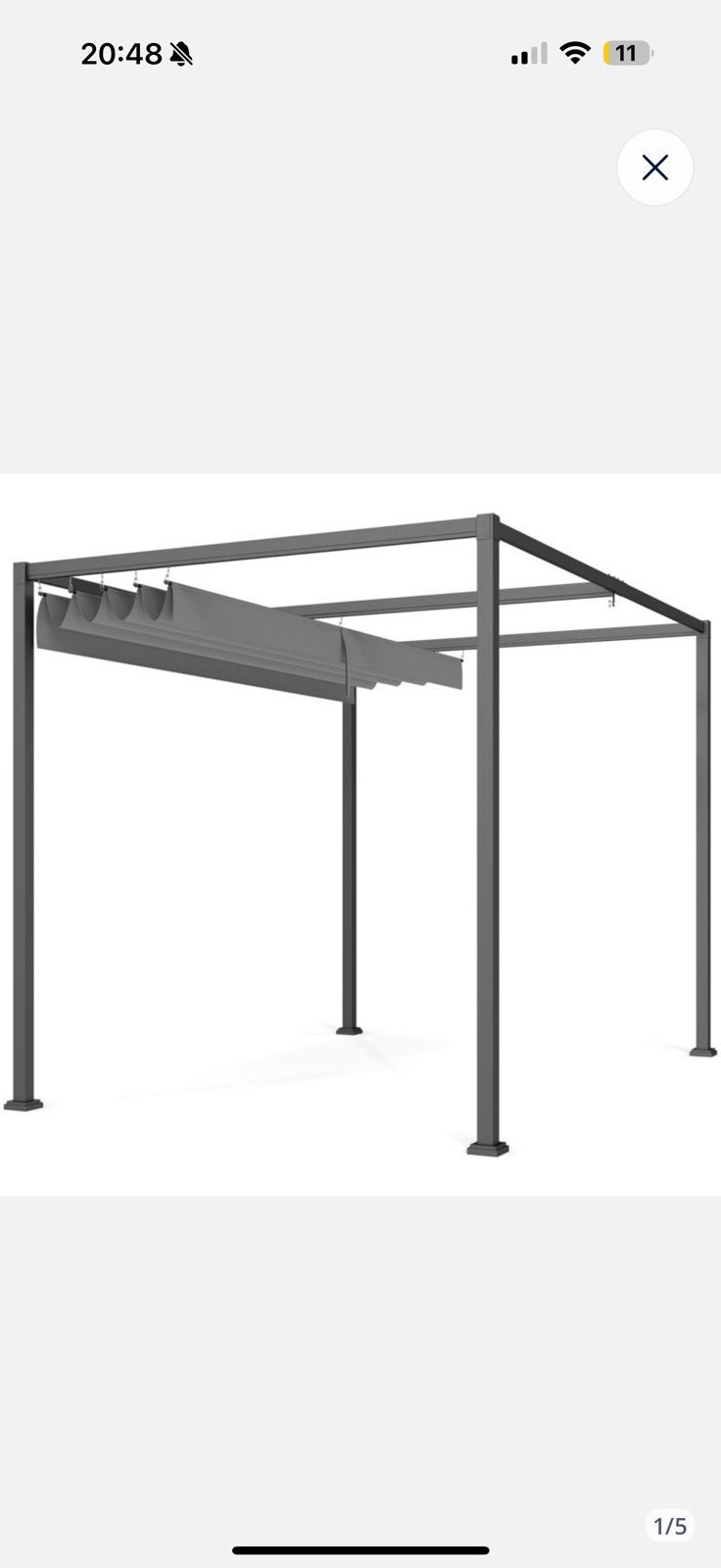 Pergola rétractable neuve – jamais ouverte, Jardin & Terrasse, Enlèvement, Neuf
