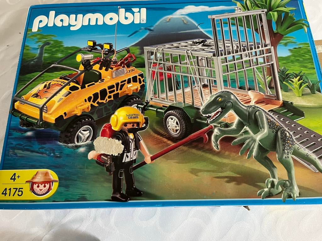 Playmobil amfibievoertuig met dinosaurus, Kinderen en Baby's, Speelgoed | Playmobil, Ophalen of Verzenden, Zo goed als nieuw