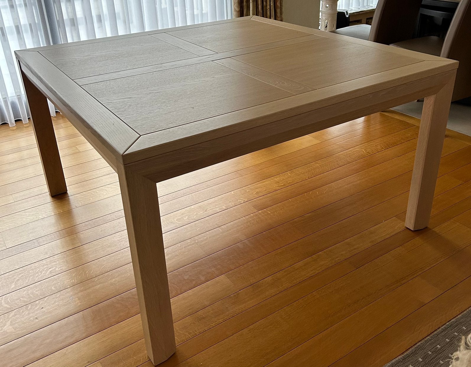 Licht eikenhout tafel, Ophalen, Zo goed als nieuw, Vijf personen of meer, Modern