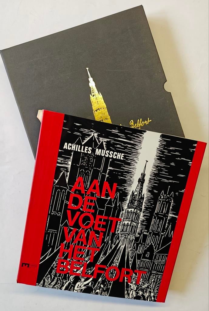 Aan de voet van het Belfort. Illustr. door Frans Masereel., Ophalen