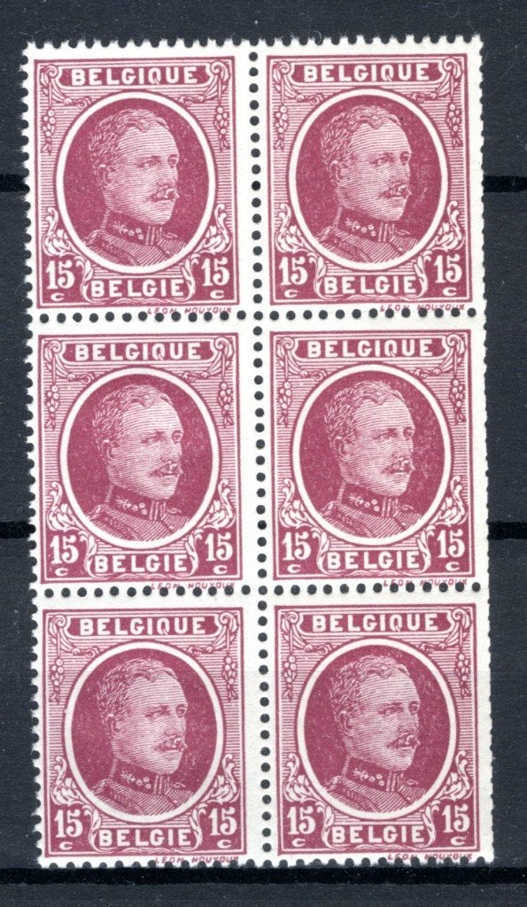 195 MNH 1922 - Z.M. Koning Albert 1 (6 stuks), Postzegels en Munten, Verzenden, Postfris, Postfris