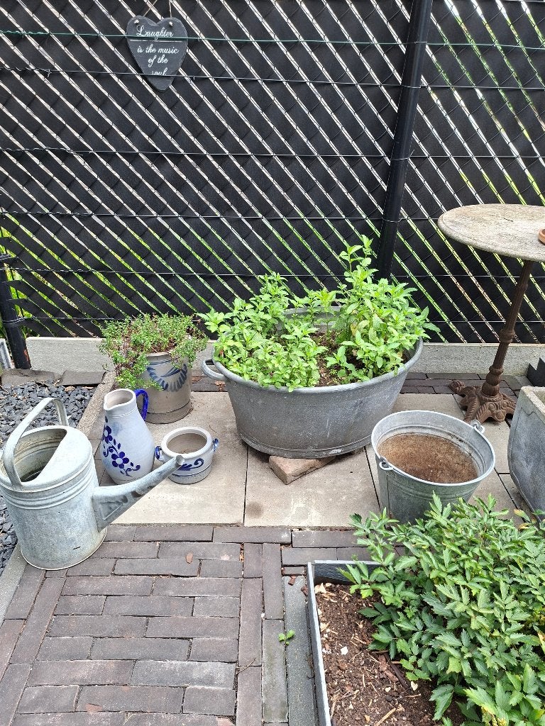 Fonten tafeltje en decoratie materialen., Tuin en Terras, Ophalen, Gebruikt