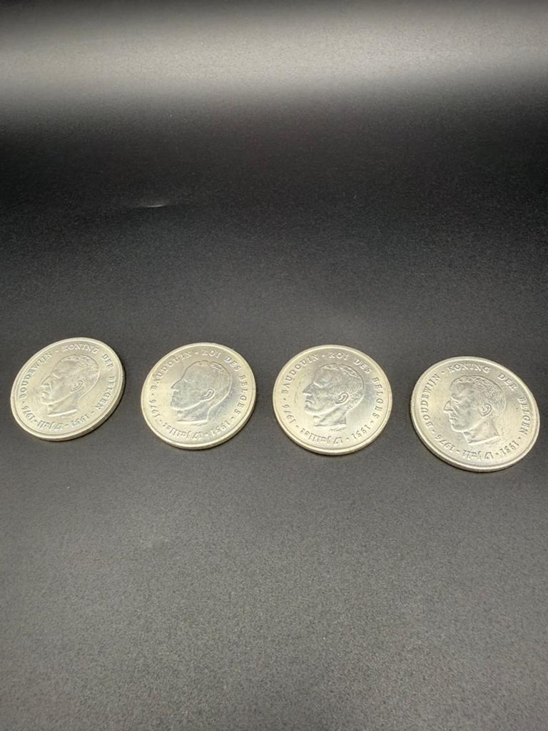 250 Francs Belge Roi Baudouin 1976 Argent, Timbres & Monnaies, Enlèvement, Argent