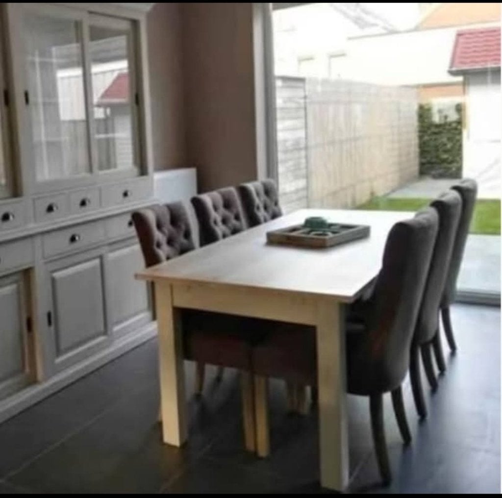 Eettafel, Huis en Inrichting, Tafels | Eettafels, Ophalen, Eikenhout, 200 cm of meer, 50 tot 100 cm