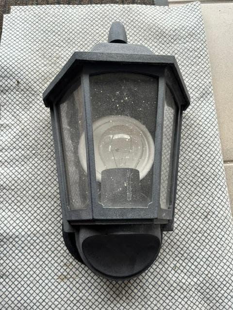 Lampe d'extérieur en fer forgé, Moins de 50 cm, Verre, Enlèvement, Pour tous les styles