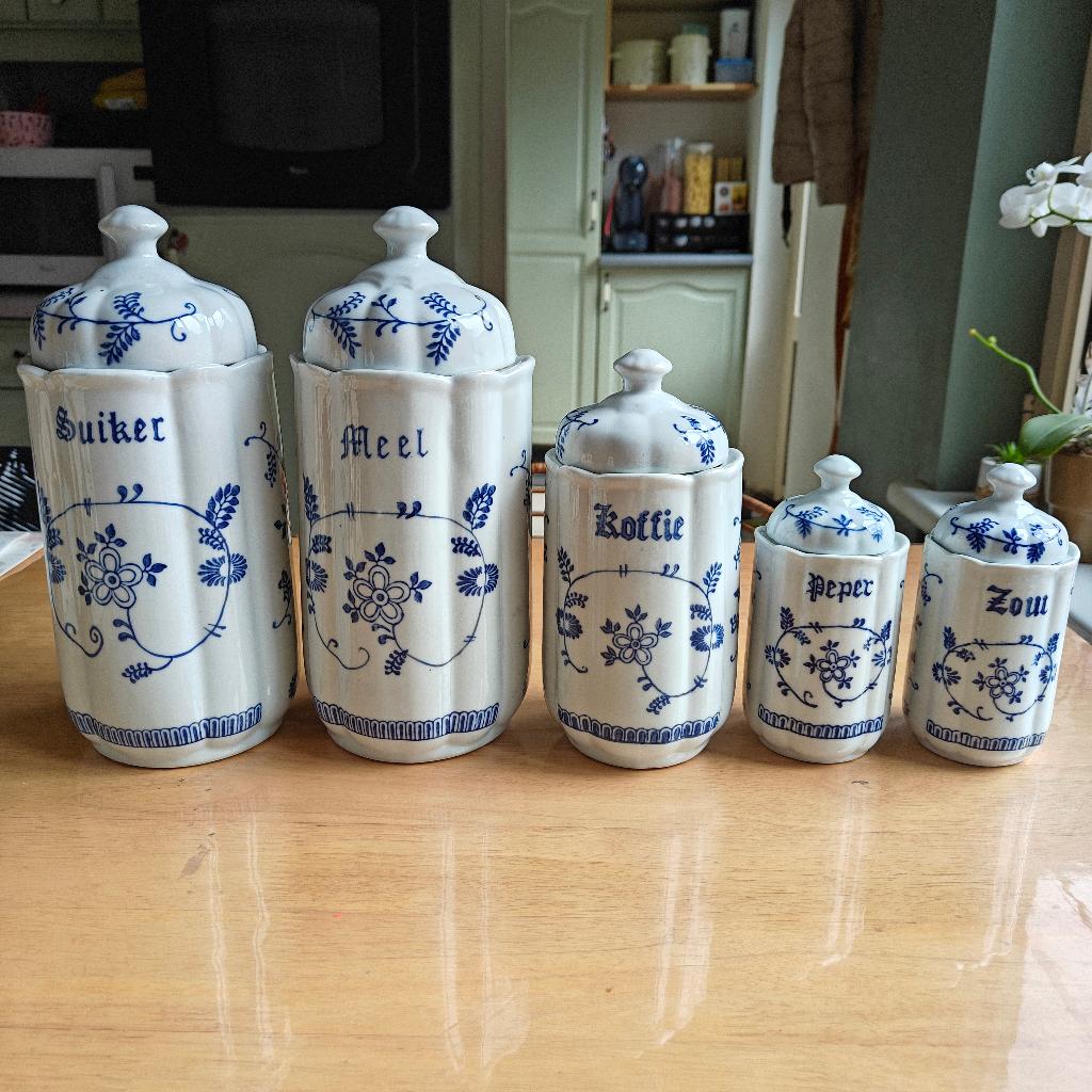 Porseleinen set bewaarpotten, Antiek en Kunst, Ophalen