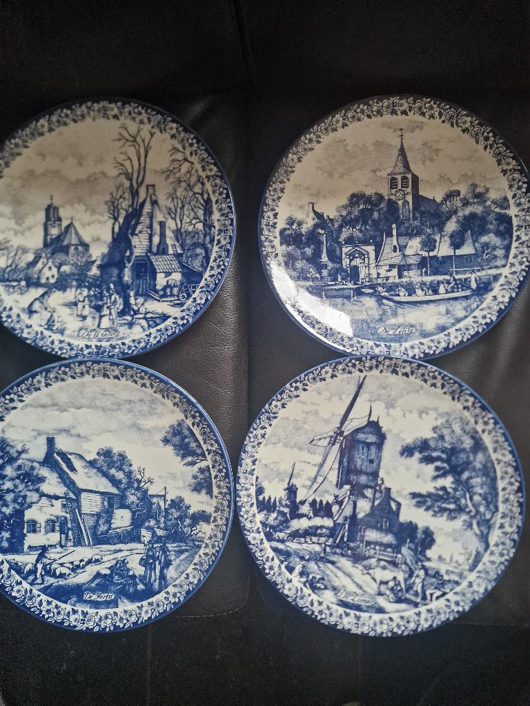 Chemkefa set 4 seizoenen wandborden Delfts Blauw, Ophalen