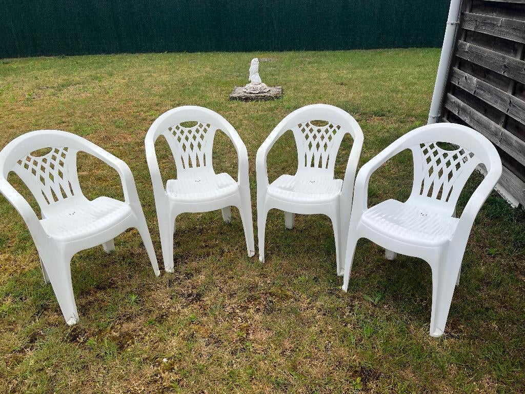 tuinstoelen, Tuin en Terras, Tuinstoelen, Ophalen, Zo goed als nieuw, Plastic, Stapelbaar