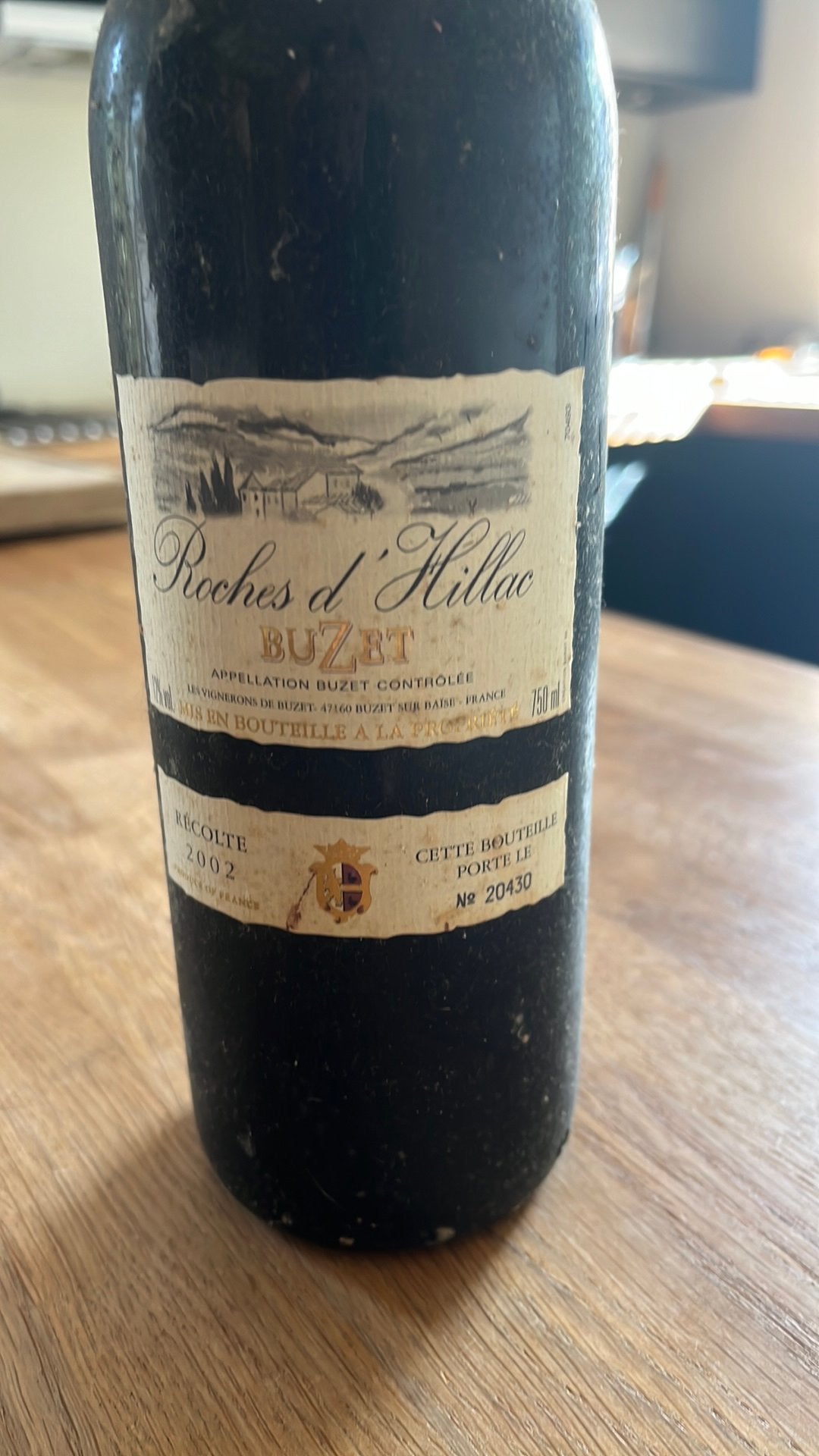 Buzet roches d’hullac 2002, Verzamelen, Frankrijk, Ophalen of Verzenden, Zo goed als nieuw, Rode wijn