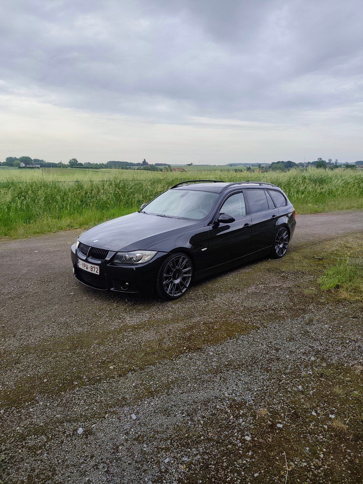 e91 320d, Auto's, Zwart, Zwart, 5 deurs, Particulier