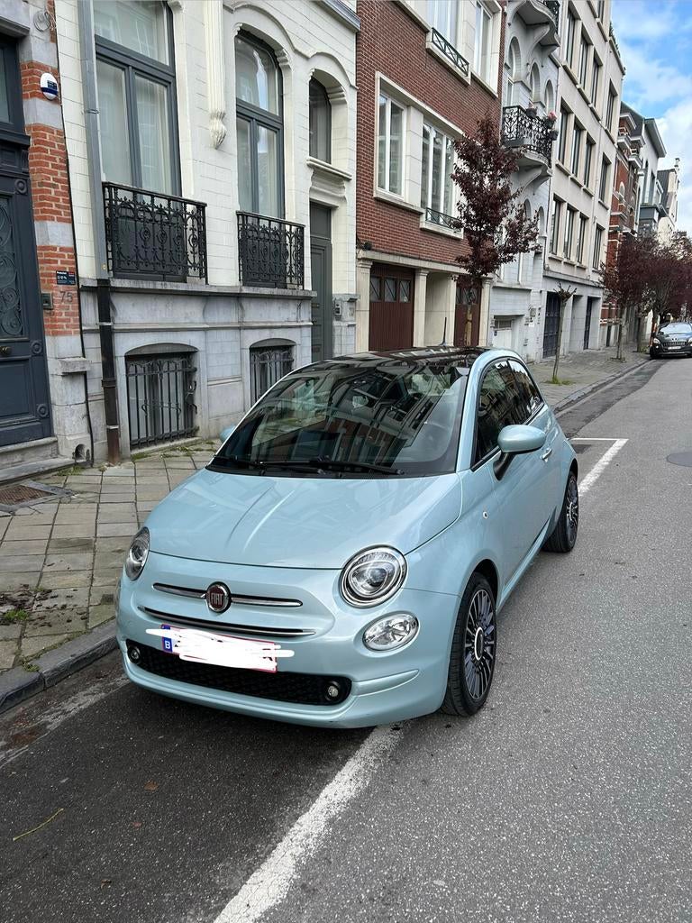 FIAT 500 Lounge Hybrid — 2020 — 33.300 km — Perfecte staat, Auto's, 4 zetels, Leder en Stof, Handgeschakeld, Particulier