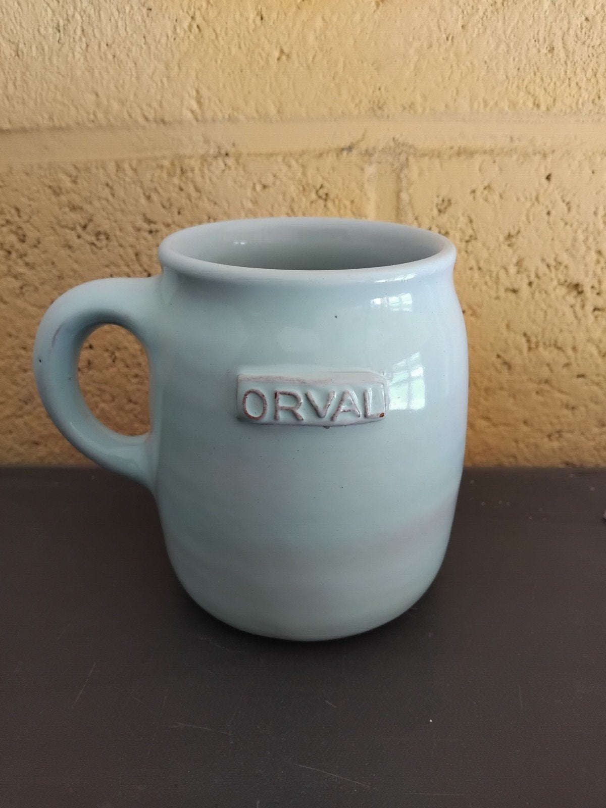 Orval stenen bierpot/kruik, Ophalen of Verzenden