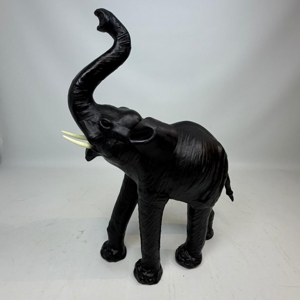 Mid-century leren olifant, Antiek en Kunst, Ophalen of Verzenden