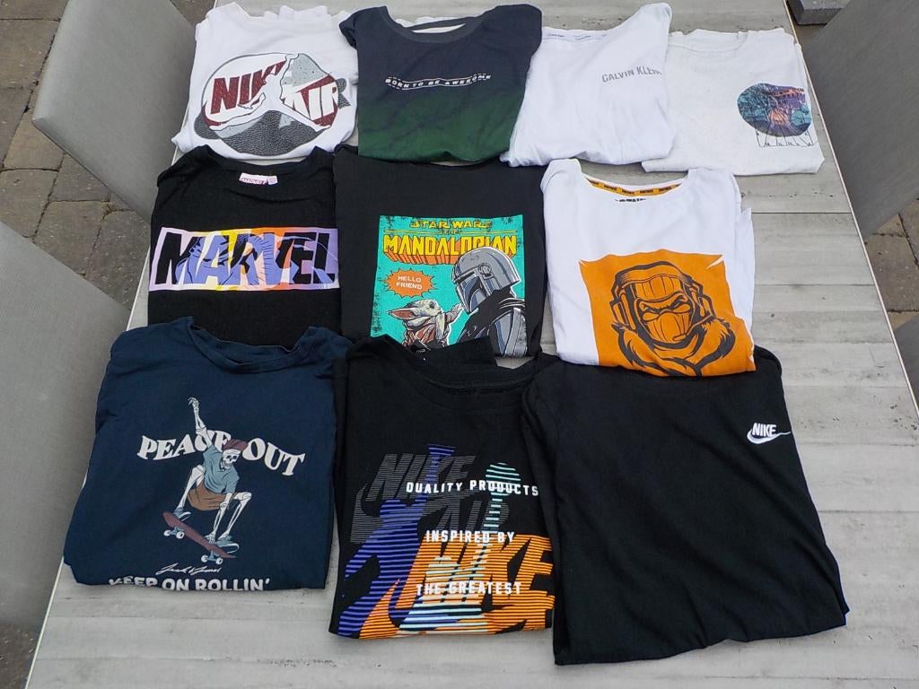 10 t-shirts taille 152 pour garçons de 11 à 12 ans, Enlèvement ou Envoi, Utilisé, Taille 152