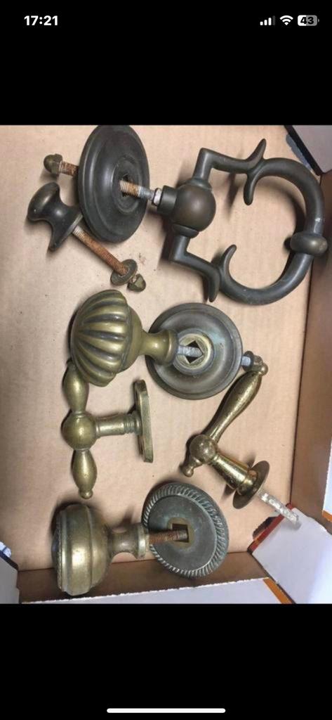 4 poignées de porte extérieures en cuivre, Enlèvement, Comme neuf