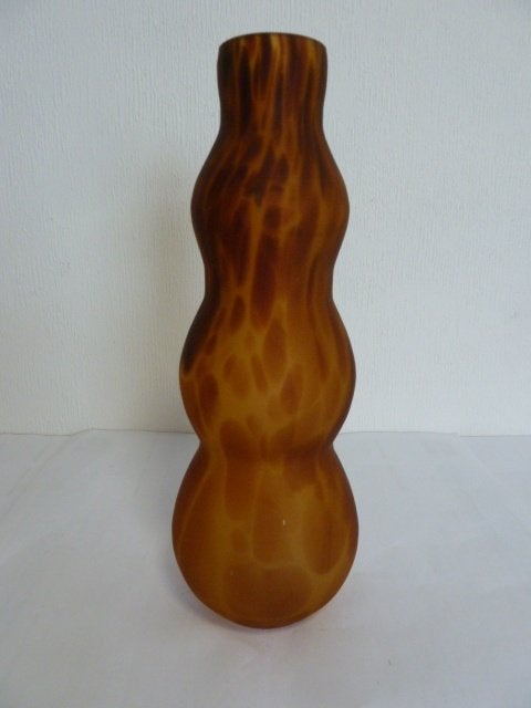 Vaas in glas/pastaglas 30cm , mooi kleureffect, Antiek en Kunst, Antiek | Vazen, Ophalen of Verzenden