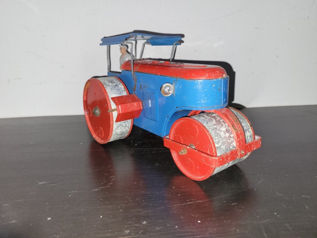 oud metalen speelgoed Joustra steamroller, Ophalen of Verzenden, Gebruikt