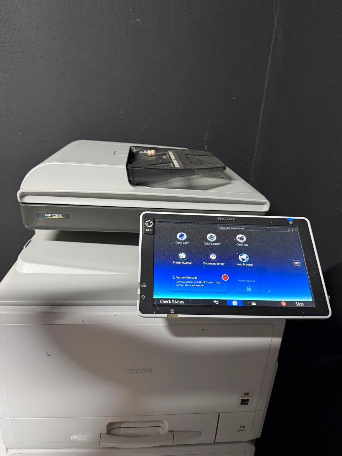 SP C 420 DN Aticio Inkt is vol 350€

RICOH MPC 306 SCANNER-P, Computers en Software, Ophalen, Zo goed als nieuw, Printer