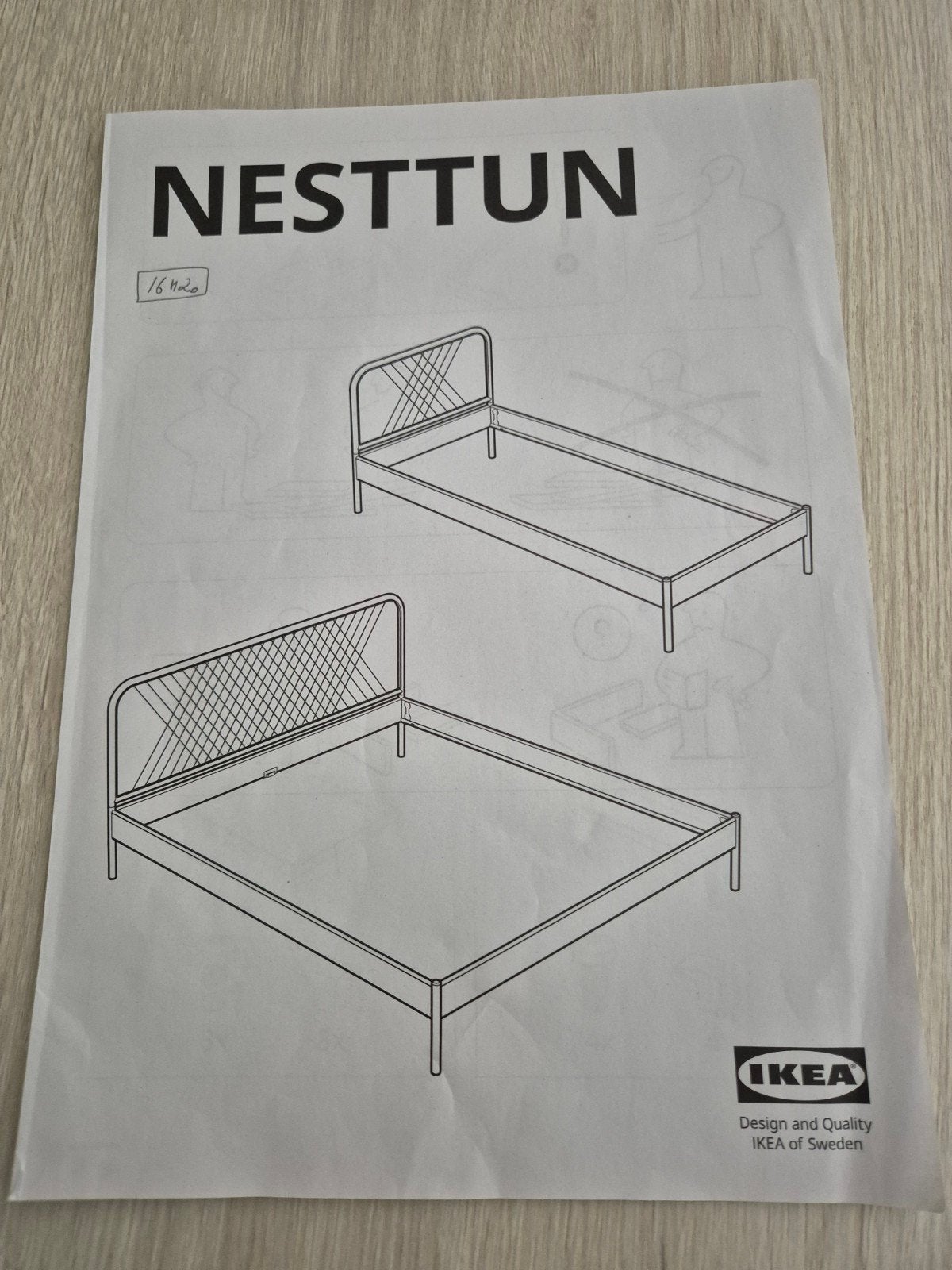 Cadre de lit Nesttun Ikea 140cmx200cm, Maison & Meubles, Enlèvement