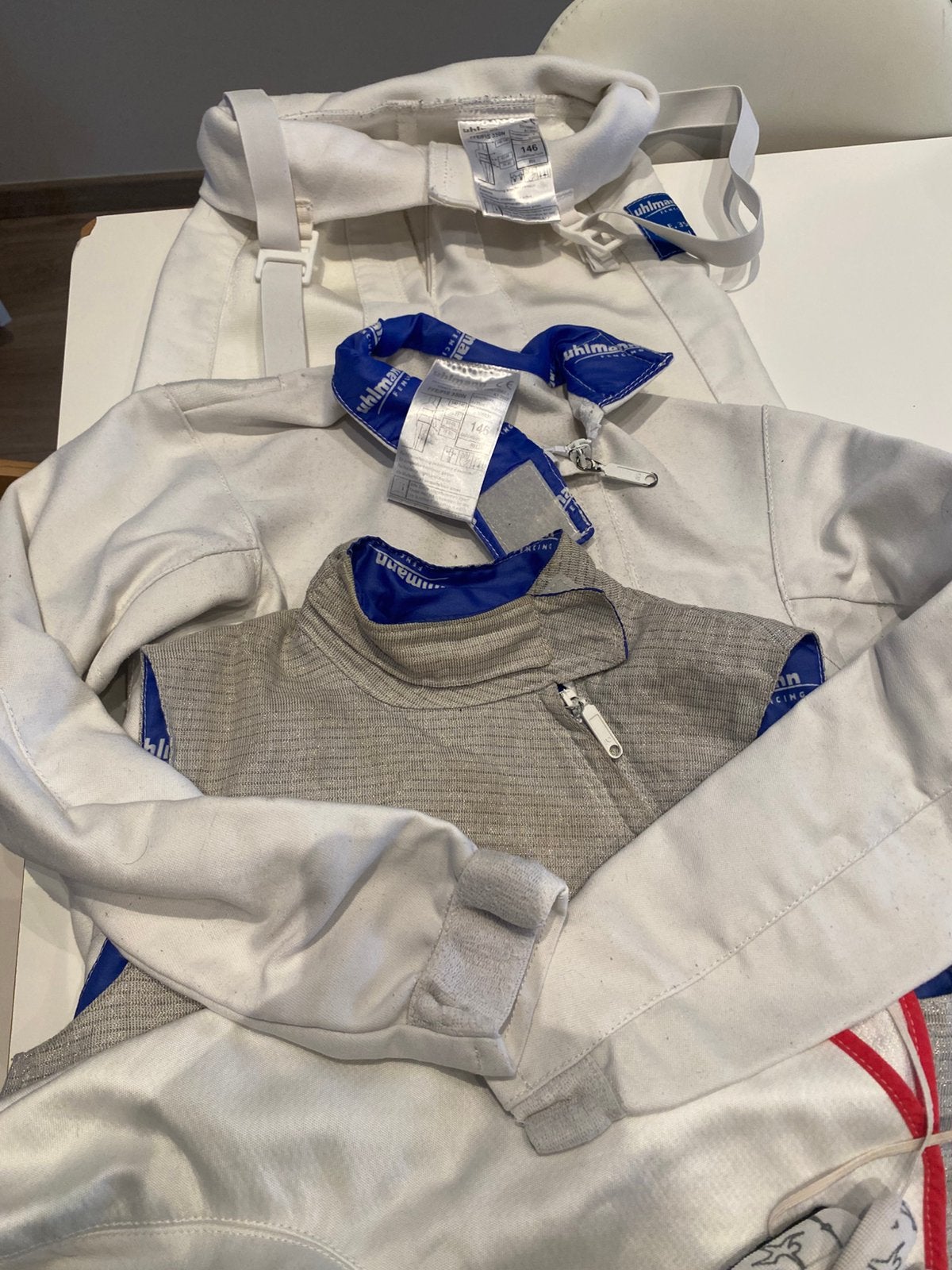 Schermmateriaal voor kinderen (146), Sport en Fitness, Vechtsporten en Zelfverdediging, Ophalen, Gebruikt, Vechtsportkleding, Schermen