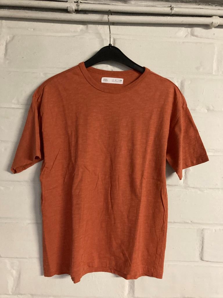Roestkleurig t-shirt, Zara, 128, 8 jaar, Kinderen en Baby's, Kinderkleding | Maat 128, Ophalen of Verzenden, Zo goed als nieuw