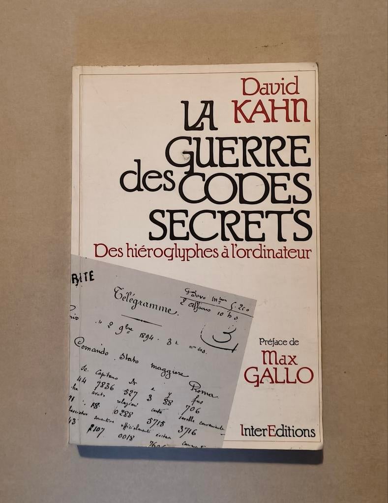 Livre « La Guerre des codes secrets : Des hiéroglyphes, Livres