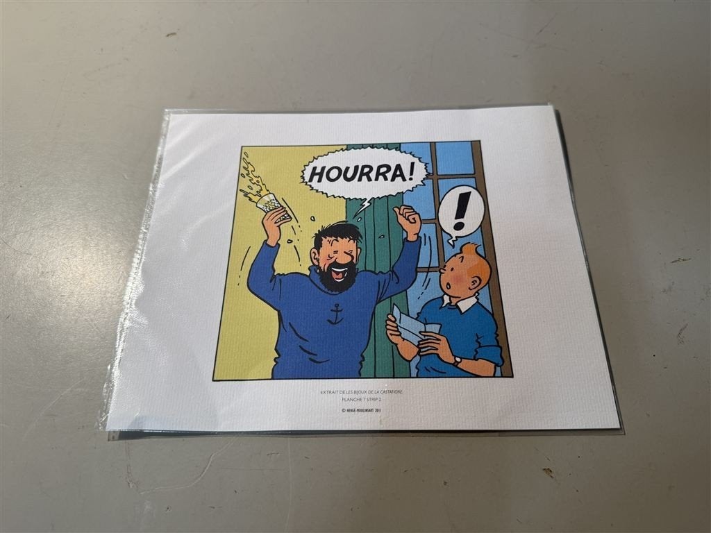 Kuifje - Tintin Litho - Moulinsart Planche 7 - Strip 2, Ophalen of Verzenden, Zo goed als nieuw