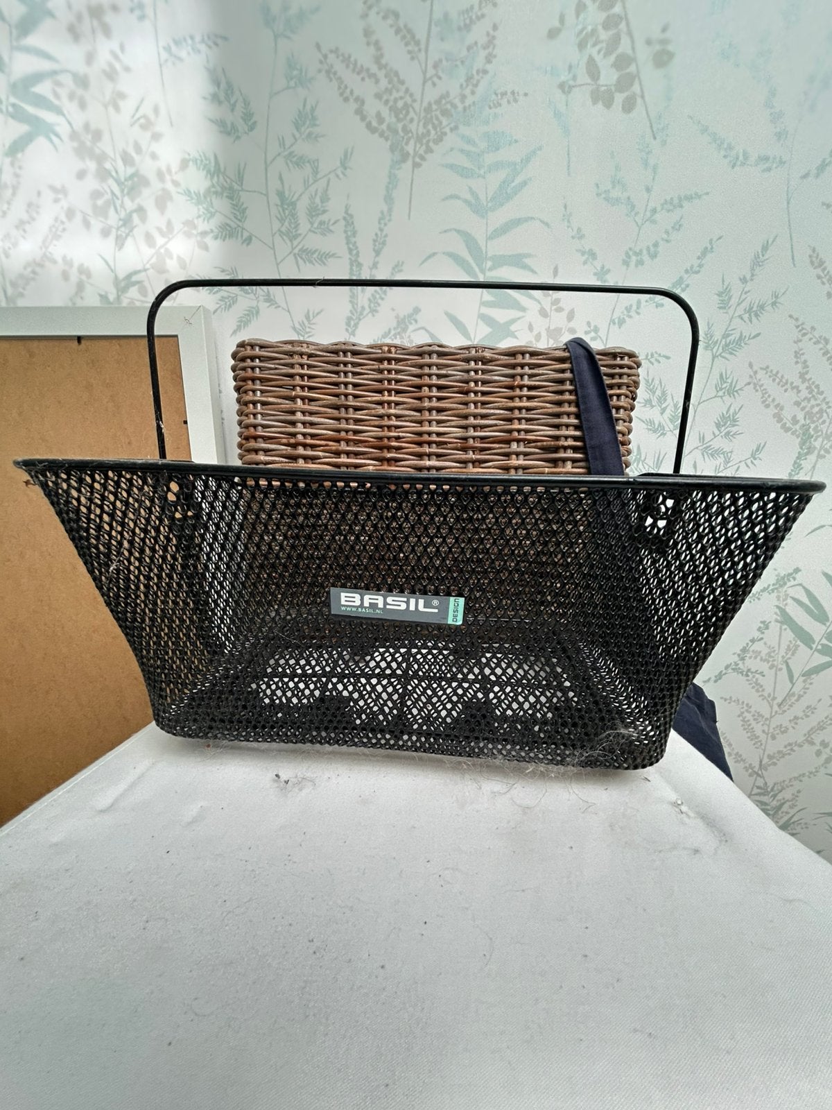 Panier à vélo noir, Vélos & Vélomoteurs, Enlèvement, Comme neuf, Panier de vélo
