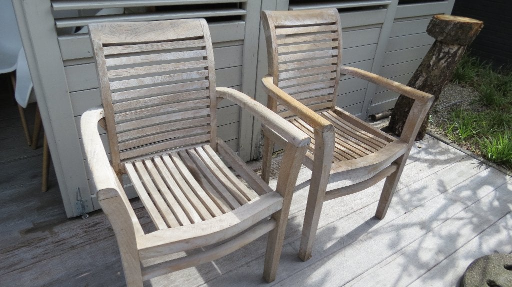 2 houten tuinstoelen, Maison & Meubles, Accessoires pour la Maison | Autre, Enlèvement