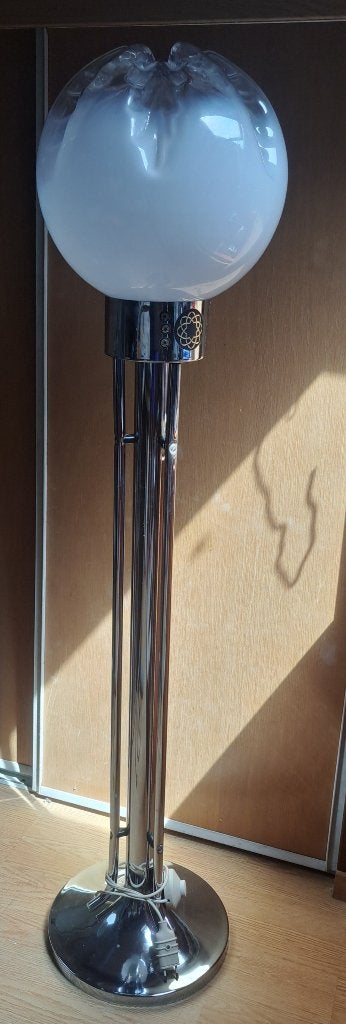 lampe de sol par AV Mazzega des années 1970, Enlèvement, Verre