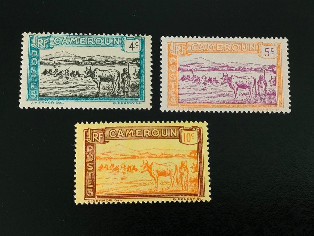 Kameroen 1925 - runderen aan de rivier *, Postzegels en Munten, Postzegels | Afrika, Verzenden, Overige landen, Postfris