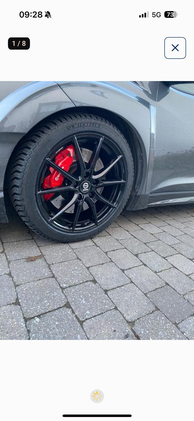 Sparco drs 18x8  5x120  met michelin crossclimates 2, Auto-onderdelen, Ophalen, 18 inch, Banden en Velgen, Nieuw