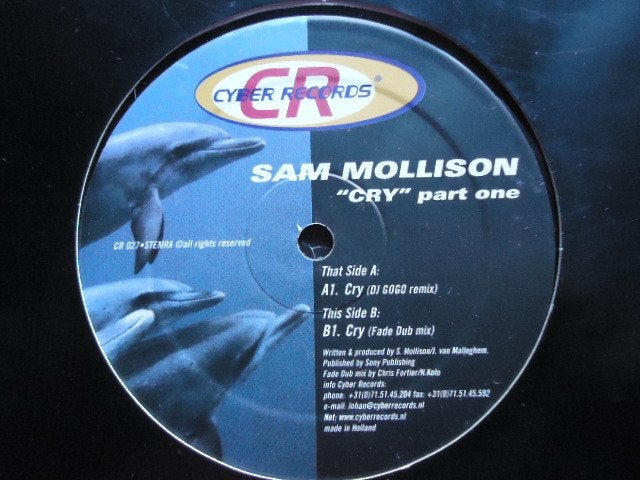 Sam Mollison - Cry (Part One) (Cyber Records), CD & DVD, 12 pouces, House, Enlèvement ou Envoi, Utilisé