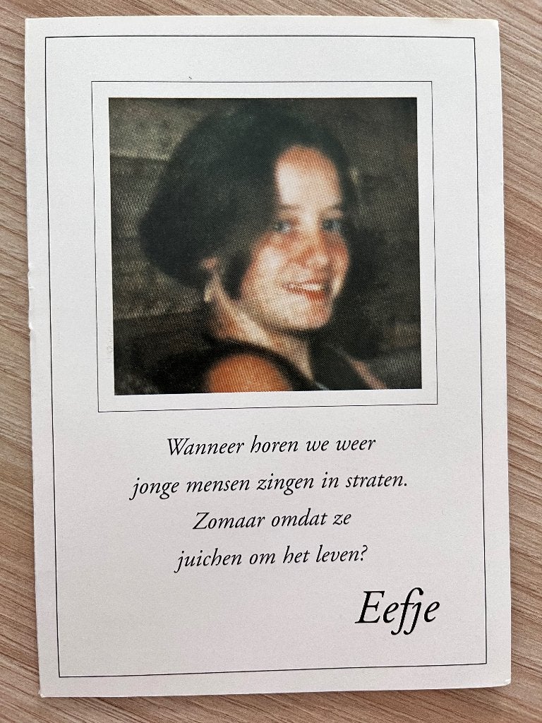 Carte de prière pour Eefje Lambrechts, Collections, Enlèvement ou Envoi, Image pieuse