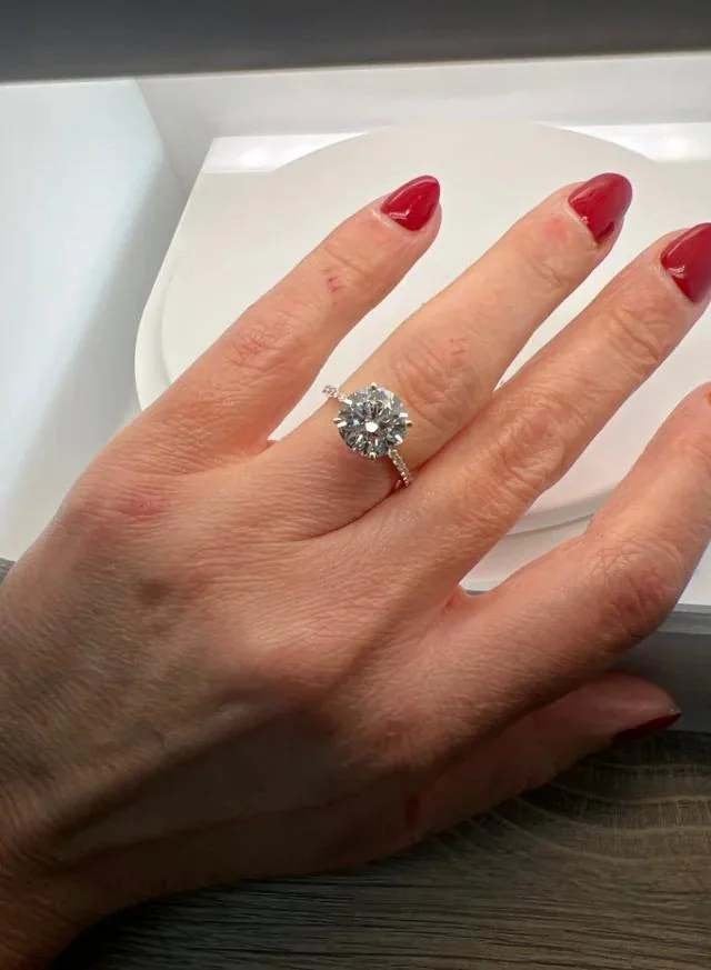 5.28 ct Lab-Grown Diamond Ring  IGI Gecertificeerd – Witgoud, Enlèvement, Comme neuf, Femme