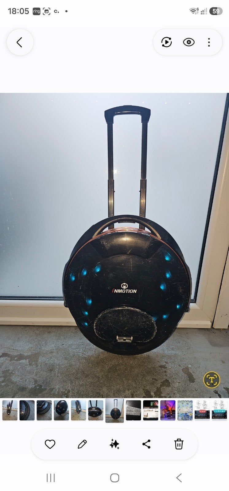 Inmotion V8, Ophalen, Gebruikt