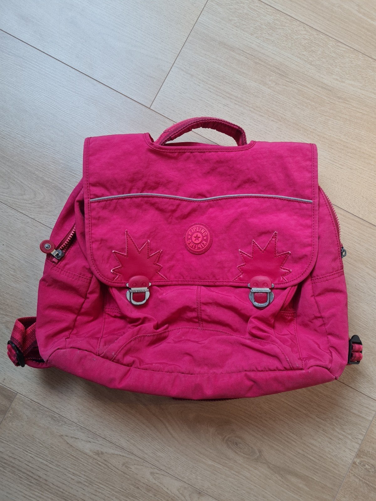 roze boekentas van kipling, Handtassen en Accessoires, Ophalen, Gebruikt, Roze, Aktetas of Boekentas
