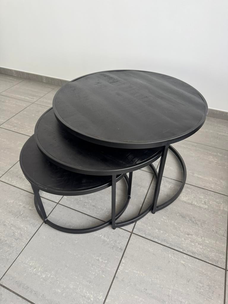Lot de 3 tables basses gigognes, Maison & Meubles, Tables | Tables de salon, Enlèvement, Comme neuf