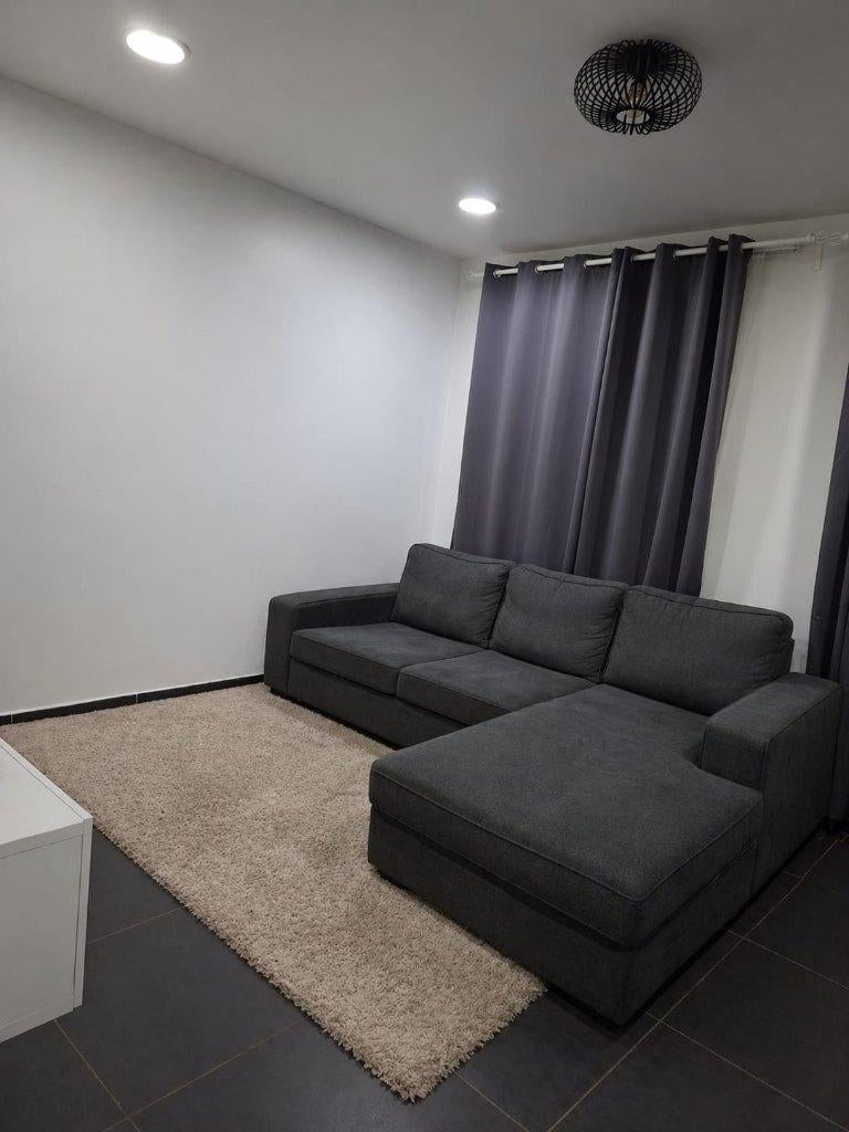 Hoekzetel antraciet grijs, Huis en Inrichting, Ophalen, Gebruikt, Stof