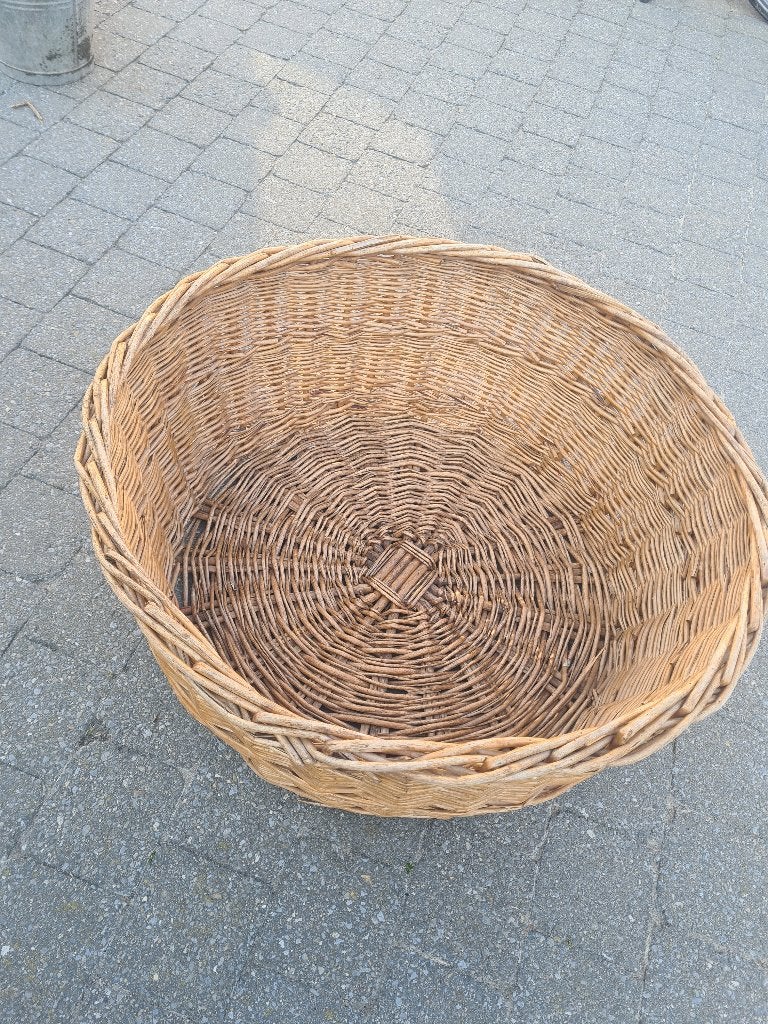 Rieten (honden) mand, Huis en Inrichting, Ophalen, Gebruikt, Mand, Rond