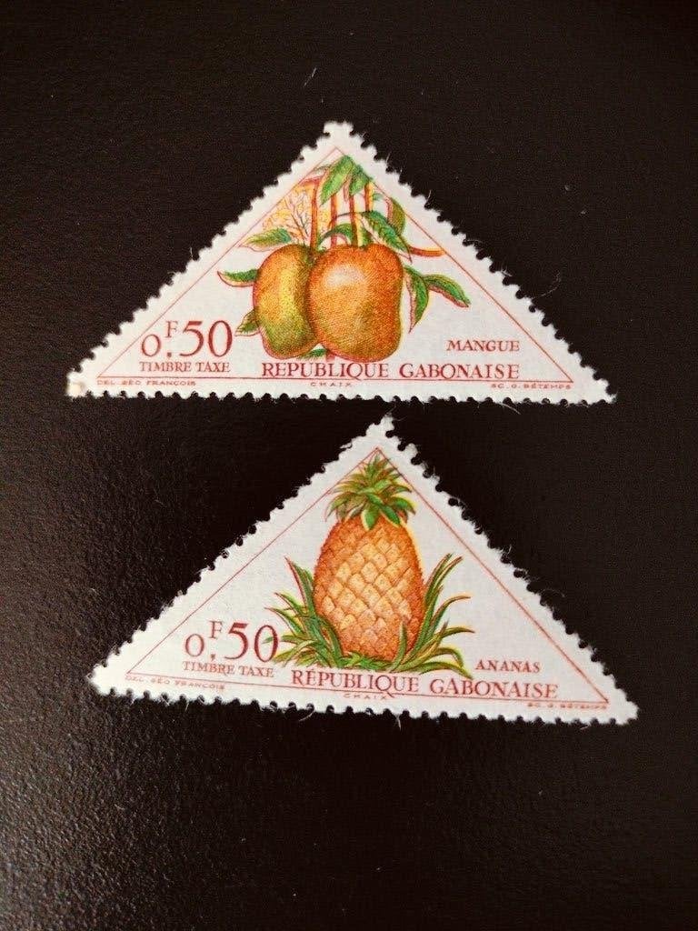 Gabon 1962 - tax, fruit, ananas en mango *, Verzenden, Overige landen, Gestempeld