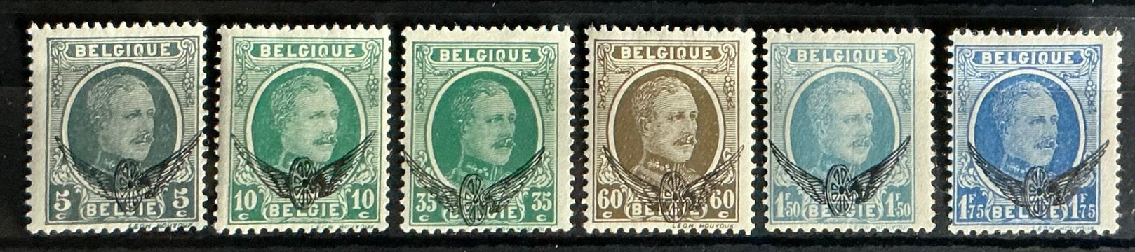 LOT 748. OBP: S1-6. DIENSTZEGELS. MLH., Spoor van plakker, Koninklijk huis, Orginele gom, Ophalen of Verzenden