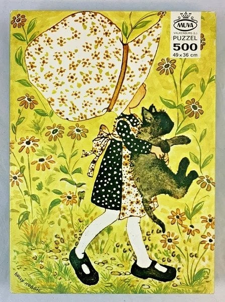 Puzzle vintage Muva Holly Hobbie 500 pièces pour fille et ch, Envoi, 500 à 1500 pièces, Comme neuf, Puzzle