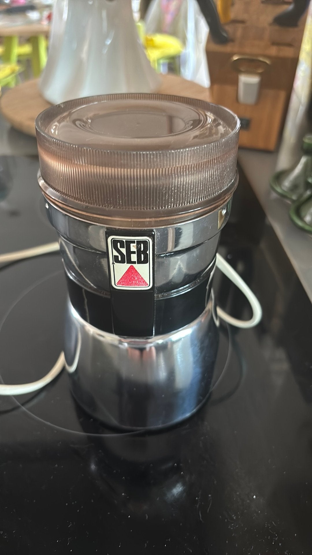 Koffiemolen elektrische molen seb vintage, Ophalen, Gebruikt, Overige merken, Koffiemolen