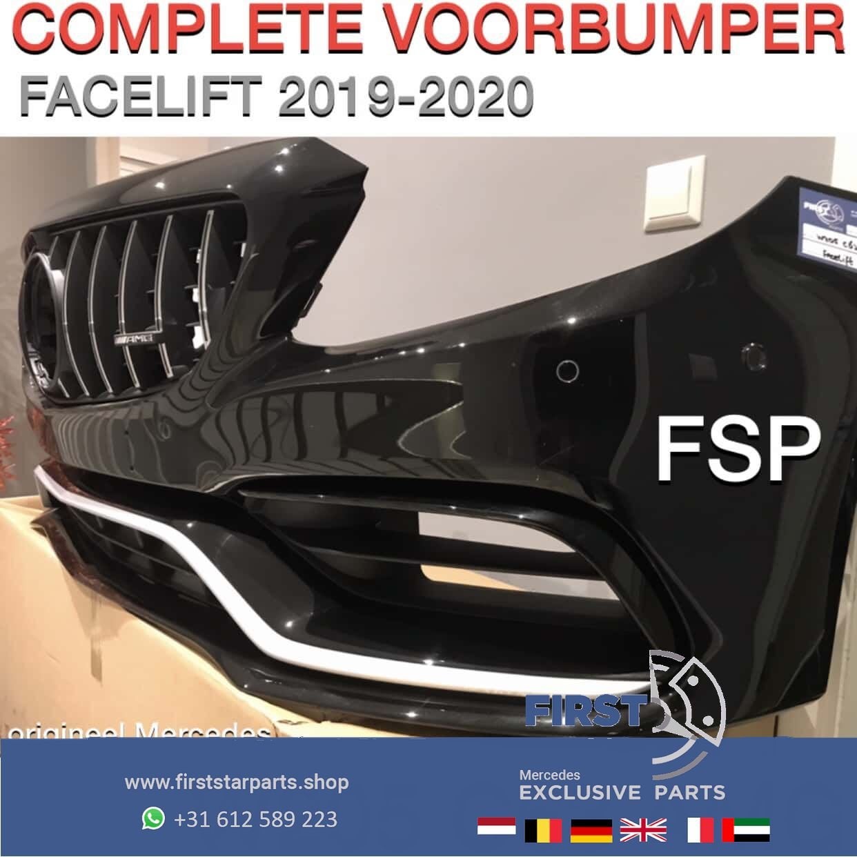W205 S205 FACELIFT C63 AMG VOORBUMPER COMPLEET + GT GRIL ORI, Utilisé, -, Avant, -