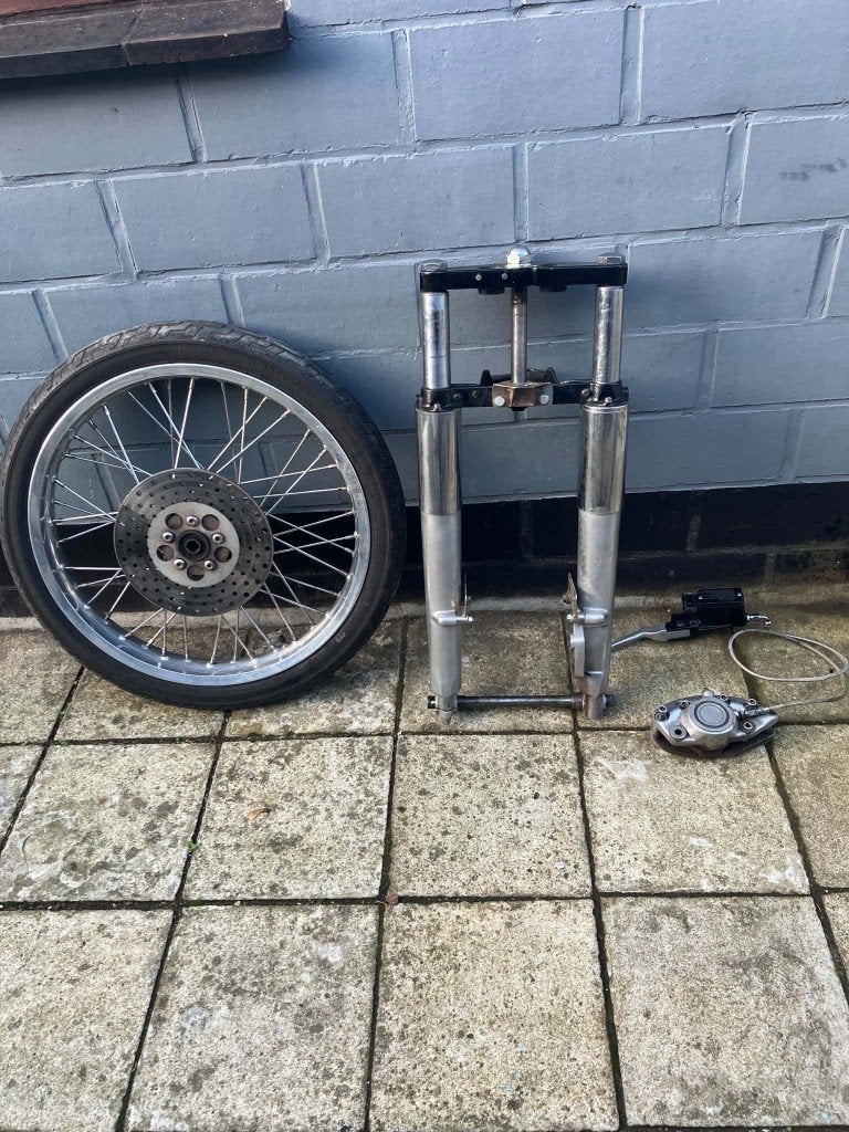 Electra gilde shovelhead voorvork met andere in lot., Motoren, Ophalen