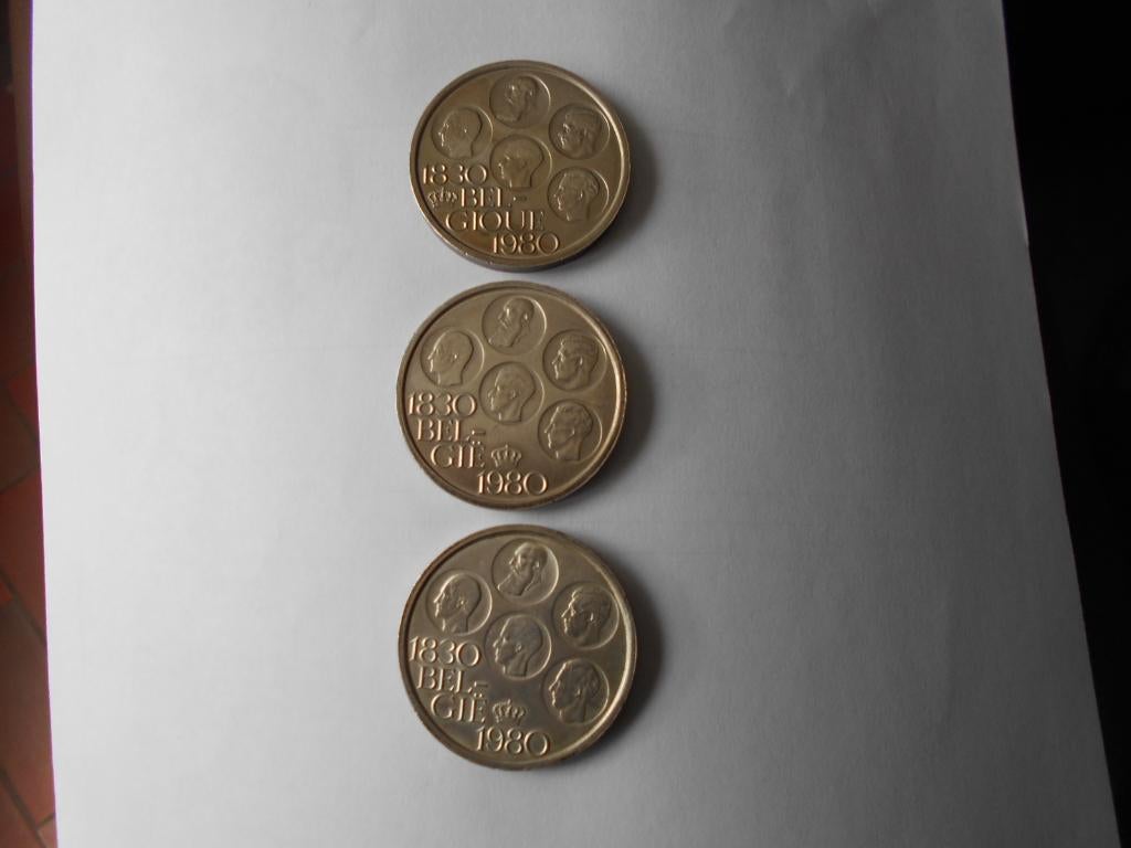 3 munten  500 FRANK  5 koningen   1980, Ophalen of Verzenden