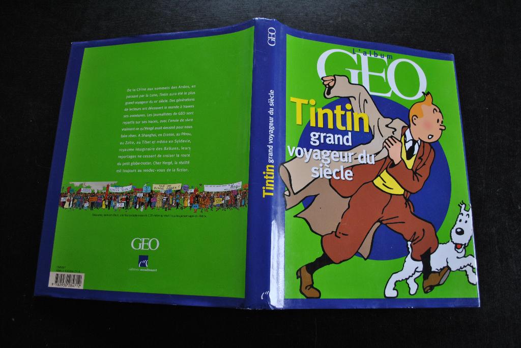 L'ALBUM GEO Tintin Grand Voyageur du Siècle Hergé + frise, Enlèvement ou Envoi, Utilisé, HERGE