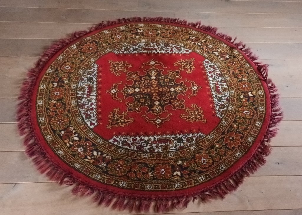 Oosters vloerkleed, Huis en Inrichting, Stoffering | Tapijten en Vloerkleden, Ophalen, 100 tot 150 cm, Rond, Zo goed als nieuw